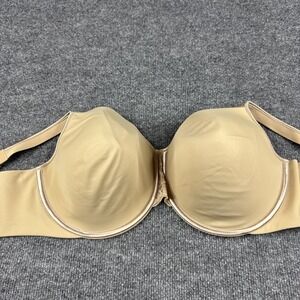 Playtex‎ Bra Womens 44DD Beige Underwire Seamless Padded Full Coverage Lace 4732